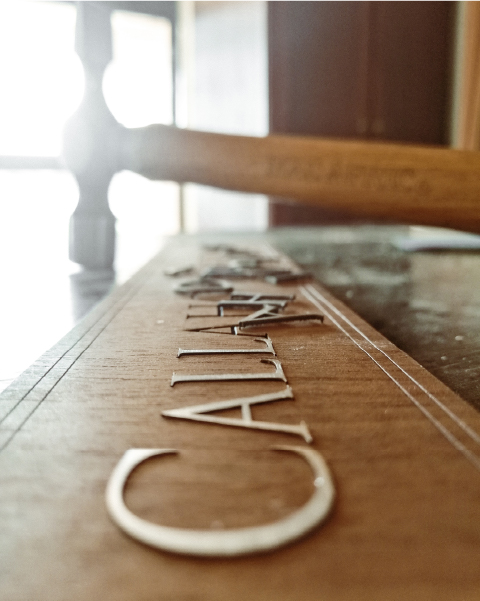 Griffin Studios Signage hand crafted in wood